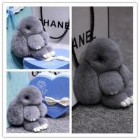 ราคา ✻พวงกุญแจกระต่ายขนฟู ❤️ขนแท้100% (11106481574)
