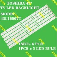 ราคา 43L1600VT TOSHIBA 43" ทีวี LED BACKLIGHT (LAMP TV) TOSHIBA 43" INCH LED TV BACKLIGHT 43L1600 (25045434039)