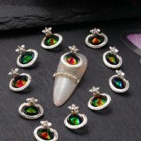 ราคา AC.1382 ร้านไทย ขายปลีก 1 ชิ้น พร้อมส่ง อะไหล่แต่งเล็บรูปดาวเสาร์ประดับด้วยเพชรสีปีกแมลงทับ (29177320048)