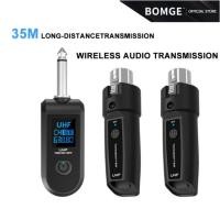 ราคา BOMGE-WTU03 ไวเลสไมค์ Wireless Microphone 6.5mm ชาย คู่ระบบส่งสัญญาณ UHF ตัวส่งสัญญาณและตัวรับสัญญาณไมโครโฟน 50M/164FT (42511875199)