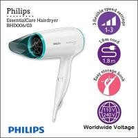 ราคา Philips BHD006 เครื่องเป่าผมแบบพับได้ 1600W (แรงดันไฟฟ้ากว้างทั่วโลก) (22169032136)