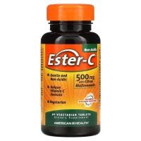 ราคา วิตามินซี เอสเตอร์ ซี American Health, Ester-C With Citrus Bioflavonoids, 500 mg, 90 Vegetarian Tablets (24728509070)