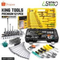 ราคา DELTON King Tools ชุดเครื่องมือ ประแจ ชุดบล็อก 121 ชิ้น(ชุดใหญ่) ขนาด 1/4 นิ้ว 3/8 นิ้ว 1/2 นิ้ว ชุดประแจ รุ่นDKT-121PCS (13198840707)