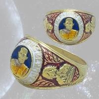 ราคา แหวนทองเหลือง แหวน หลวงปู่ทวด ปี 2524 วัดช้างให้ ปัตตานี ลงยา แดง ขาวเขียว (50756293707)