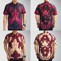 ราคา KEMEJA Salae Paolo เสื้อเชิ้ตบาติกผู้ชายลายดอกไม้มงกุฎแขนสั้นปกติ (53951551913)