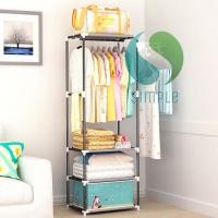 ราคา ตู้เสื้อผ้ากลาง แบบโครง ประกอบเองได้ง่าย แข็งแรง ทนทาน ss99 (11779504292)