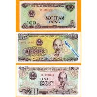 ราคา ธนบัตรเวียดนาม 100,1000 Đồng ปี 1988 /2000 Đồng ปี 1991 (23145856453)