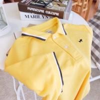 ราคา เสื้อโปโล สีเหลืองอ่อน รุ่นปกสามสี (3tone) (1954048799)