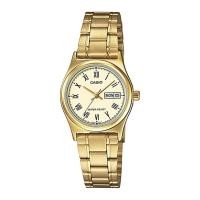ราคา Casio Standard นาฬิกาข้อมือผู้หญิง สายสเตนเลส รุ่น LTP-V006,LTP-V006G,LTP-V006G-9B - สีทอง (1331398271)