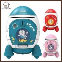 ราคา เยลเกิร์ล กระปุกออมสิน,พร้อมสติกเกอร์การ์ตูนอวกาศจรวดรูปร่างกล่องเงิน,ทนทานอเนกประสงค์น่ารักกล่องเงินสดพลาสติกของเล่นเด็ก (57305240614)