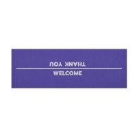 ราคา [ MT04-00000110 ] พรมดักฝุ่น พรมเช็ดเท้า ลาย welcome thank you สีม่วง ขนาด 40x120 ซม (17099670174)