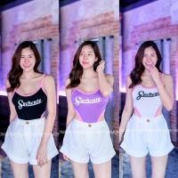 ราคา Dzaishopบอดี้สูทสายเดี่ยวเว้าหลังลึกๆ ผ้าเรย่อน ใส่สบ๊ายสบาย (19740877174)
