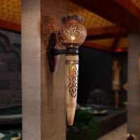 ราคา โคมไฟติดผนัง วัสดุธรรมชาติจากกะลามะพร้าว งานทำมือ Hand made ตกแต่งทางเดิน มุมบ้าน (6138847666)