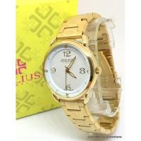 ราคา JULIUS WATCH JA936 สายสีทองหน้าปัดสีขาว(GOLD/WHITE) นาฬิกาข้อมือผู้หญิง แบรนด์เกาหลี แฟชั่นฮิตของแท้ สายสแตนเลส (646532209)