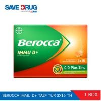 ราคา BEROCCA IMMU D+ TAEF TUR 3X15 TH บีรอคคา เม็ดฟู่ รสส้ม แพ็ค 3x15 เม็ด (41219298441)