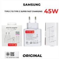 ราคา ชุดชาร์จ สายพร้อมหัวชาร์จ Samsung 45W Type C to Type C Usb C Super Fast Charging Original 100% (24051212193)