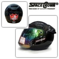 ราคา หมวกกันน็อค SPACE CROWN รุ่น knight สีดำเงา (686143398)