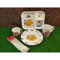 ราคา จานเมลามีน ถาดหลุม แก้วน้ำ ช้อนส้อม จานเด็ก ลายทีซูมซูม (3411013169)
