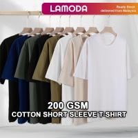 ราคา [S-3XL][Lamoda]COLBY 200GSM เสื้อยืดแขนสั้น Unisex (53256094946)
