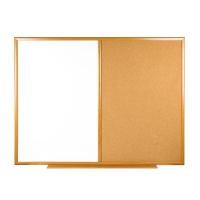 ราคา ONE กระดานไวท์บอร์ด+บอร์ดไม้ก๊อกขอบไม้ 90x120 ซม. (18584831633)