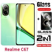 ราคา 2in1 ฟิล์มกระจกนิรภัยกันรอยหน้าจอ แบบใส HD กันรอยเลนส์กล้อง ด้านหลัง สําหรับ Realme C67 2023 Realme C67 C 67 RealmeC67 C67 Realme 4G 5G (25556768260)
