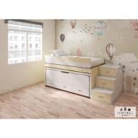 ราคา เตียงสูง 3.5 ฟุต พร้อมโต๊ะเหล็กและถาสดสไลด์ลิ้นชัก (28883754704)