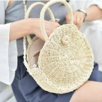 ราคา กระเป๋าสาน ทรงกลม มีสายสะพาย (5952205347)