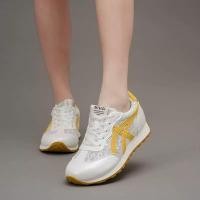 ราคา PRF รองเท้าผ้าใบ Cross เย็บปักถักร้อยเลื่อม Breathable กีฬาผู้หญิงรองเท้า DG6072 (51102423595)