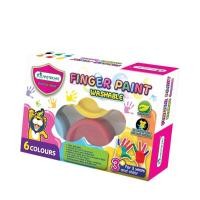ราคา สีทามือ ล้างออกได้ ยี่ห้อ Master Art มาสเตอร์อาร์ต 6 สี สีละ 35 มล. Finger Paint washable (10087181574)