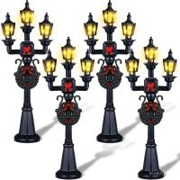 ราคา โคมไฟคริสต์มาสโพสต์หมู่บ้านอุปกรณ์เสริมหมู่บ้านนางฟ้าโคมไฟรถไฟโคมไฟถนนขนาดเล็กตกแต่งไฟถนนสําหรับทางเดินตุ๊กตา(โบว์สไตล์,4ชิ้น) (56504618380)