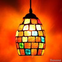 ราคา [ในสต็อก] โมเสคแขวนโคมไฟโคมไฟเพดานโป๊ะโคมไฟพร้อมลวด (18082001117)