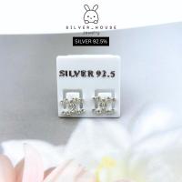 ราคา ต่างหูเงินแท้ 92.5% ต่างหูcc แต่งเพชรcz สวยมากๆค่ะ (56453066201)