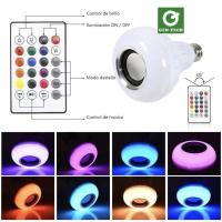 ราคา สินค้าพร้อมส่ง!!หลอดไฟลำโพง ลำโพง LED เปลี่ยนสีไฟได้ 12 สี แบบขั้วหมุนE27 ลำโพงบลูทูธไร้สาย ฟังเพลงได้ Led Music bulb (17726049901)