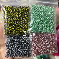 ราคา ลูกปัดเม็ดทราย 3 มิล สีทูโทน ลูกปัดเม็ดทรายแบบลาย (25403899377)