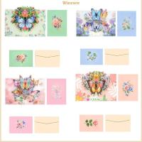 ราคา WRC การ์ดอวยพรประติมากรรมกระดาษผีเสื้อดอกไม้สําหรับวันครูวันวาเลนไทน์ (52204312797)