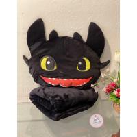 ราคา Sale หมอนผ้าห่ม มังกร สีดำ(เขี้ยวกุด) เป็นทั้งหมอนและห่ม (6617694783)