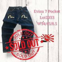 ราคา กางเกงยีนส์ EVISU No,2 LOT2033 รุ่น 7pockets สินค้าแท้ผลิตญี่ปุ่น (29233521991)