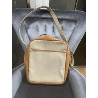 ราคา Hermes 1997 Natural canvas and leather victoria crossbody (used) (22320863962)