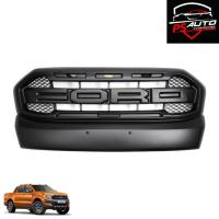 ราคา กระจังหน้า หน้ากระจัง โลโก้ดำ มีไฟ LED สีส้ม รุ่น ฟอร์ด เรนเจอร์ FORD RANGER WILDTRAK ปี 2015 2016 2017 2018 สีดำด้าน (18978065274)