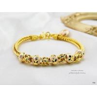 ราคา สร้อยข้อมือ งานหุ้มทอง 5 ไมครอน แต่งลายสวยน่ารัก (23742866063)