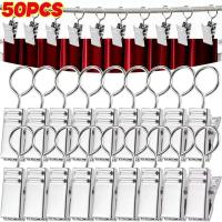 ราคา 10/20/30/40/50 ชิ้นคลิปฟันจระเข้กันลื่นสองแถวพร้อมการออกแบบกันสนิมสแตนเลส, คลิปห้องน้ําผ้าม่านขนาดมินิพร้อมลายด้ามจับพื้นผิว (52005981288)