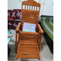 ราคา FurDIY เก้าอี้ฮ่องเต้ ไม้สัก 76x90x132 ซม. มีล้อ ปรับนั่งนอนได้ สีสักน้ำตาลส้มเคลือบเงา SUKP-33R (28311541380)