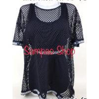 ราคา ชุดว่ายน้ำสาวอวบ ชุดว่ายน้ำคนอ้วน ชุดว่ายน้ำทูพีท เสื้อคลุมตาข่าย (5517178816)