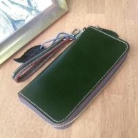 ราคา กระเป๋าสตางค์หนังแท้CCO. แท้100%ซิปรอบ สีเขียวเข้ม (1524971515)