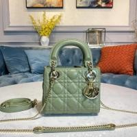 ราคา DIOR Lady Dior Cannage กระเป๋าสีมัทฉะ พร้อมสายสะพายข้าง.Cross Body Bag (44277905291)