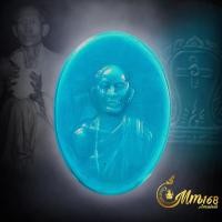 ราคา ประกันแท้ เหรียญพลาสติก รุ่นสอง หลวงพ่อโอภาสี หลังยันต์เสมา พิมพ์เล็กสีฟ้า ปี 2498 สวยแชมป์เดิม (26026872721)