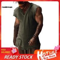 ราคา <สีน้ําตาลฝน> ผู้ชายเสื้อกั๊กสีทึบสบายๆที่เดินทางมาพักผ่อนแต่ละแบบเก่าหลวมประเภทฉีกขอบโวลต์คอแขนกุดผู้ชายเสื้อกล้ามเสื้อผ้าทุกวัน (51105562555)