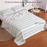 ราคา ชุดผ้าห่มผ้าฝ้ายญี่ปุ่นทอ 6 ชั้น เซ็ท 3 ชิ้น (6 Layers Cotton Gauze Blanket set 3 pcs.) (18073742593)