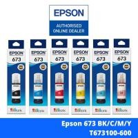 ราคา EPSON 673 BK,C,M,Y,LC,LM น้ำหมึกเติมแท้สำหรับ EPSON L-Series L800,L850,L1800 (47353525717)