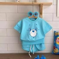 ราคา เซ็ตเสื้อกางเกงเด็ก หมีแคร์แบร์ สีฟ้า ไซส์ 100-110 (22769626016)
